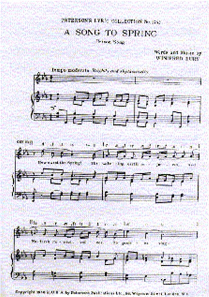 Winifred Bury: A Song To Spring